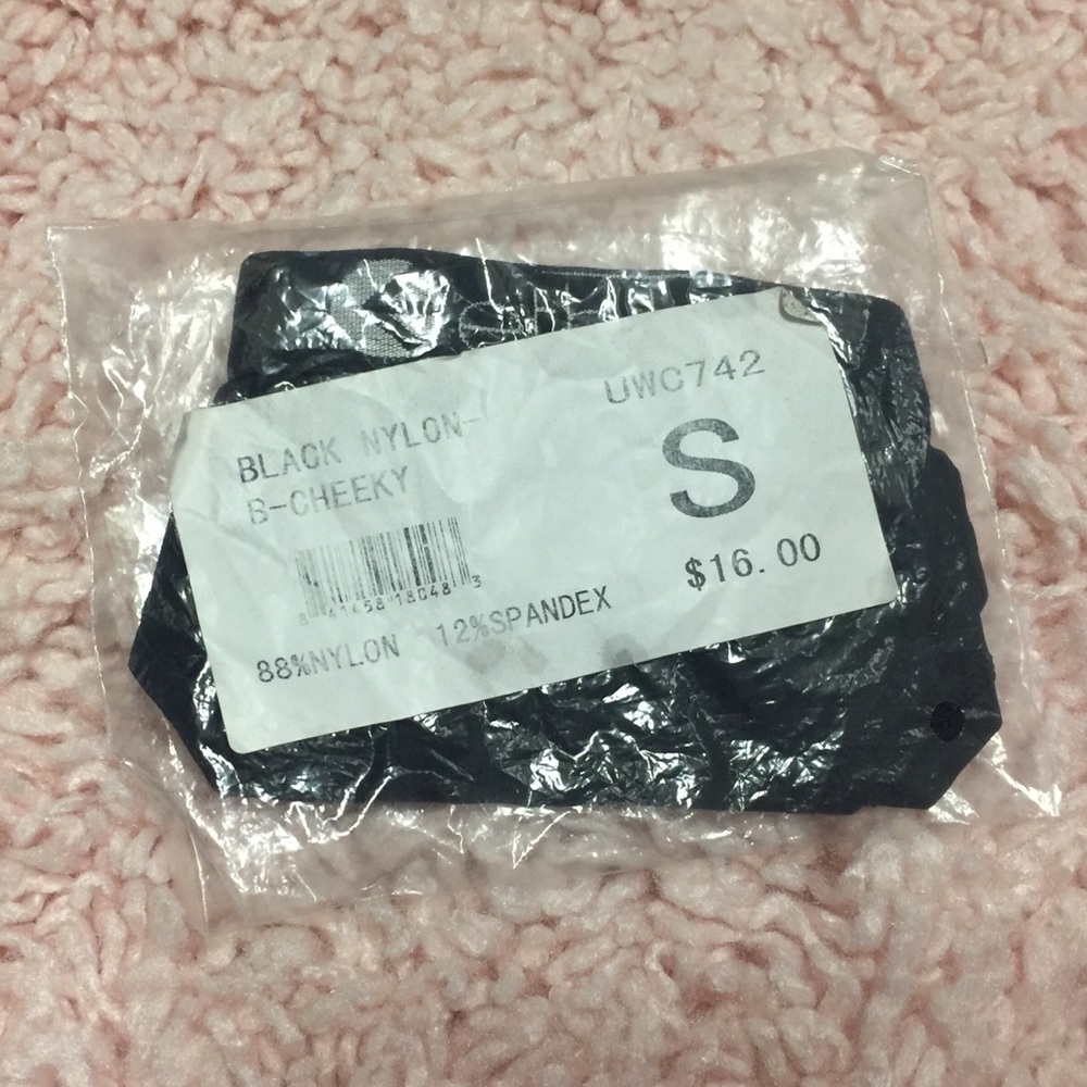 Ethika Black Nylon B-Cheeky Size S